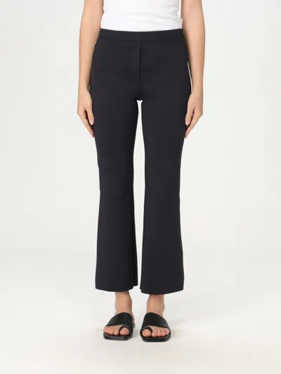 Liviana Conti Elasticated-waistline Flared Trousers In Schwarz