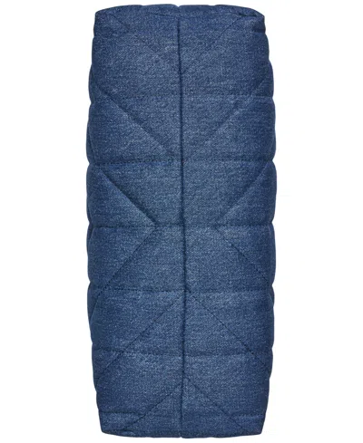 Karl Lagerfeld Voyage Quilted Denim Hobo Bag In Washed Denim
