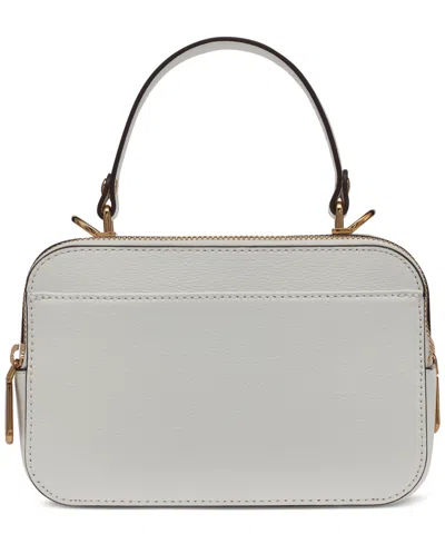 Karl Lagerfeld Simone Embroidered Camera Crossbody In White,pink