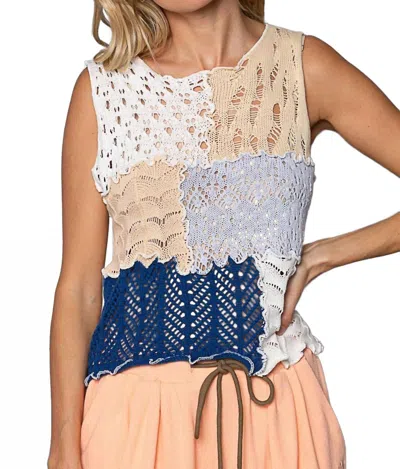 Pol Colorlock Sweater Tank In White In White