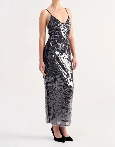 Suboo Blake Slip Maxi Dress In Smoke Grey In Grey