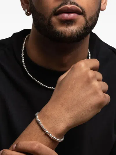 Dower & Hall Chunky Signature Nugget Bracelet In Silver