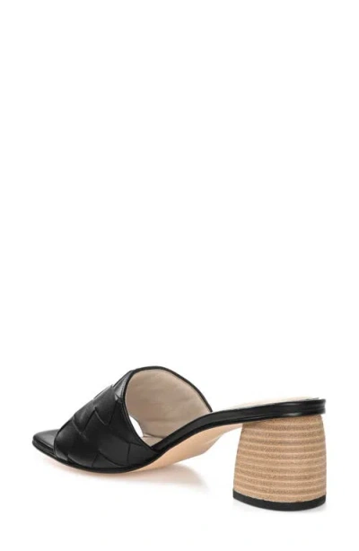 Journee Signature Women's Kellee Woven Block Heel Sandals In Black