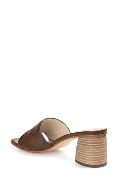 Journee Signature Women's Kellee Woven Block Heel Sandals In Brown