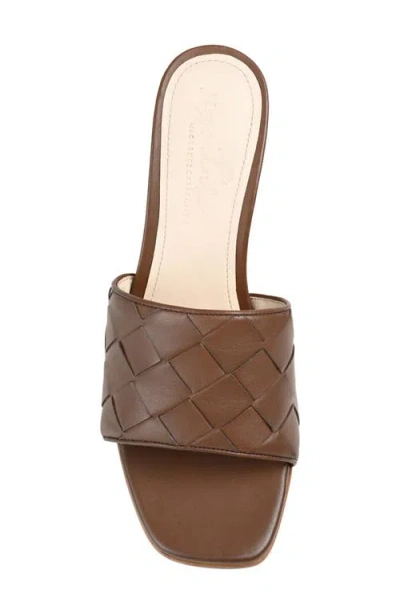 Journee Signature Women's Kellee Woven Block Heel Sandals In Brown
