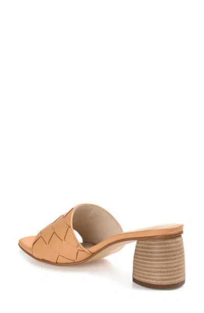 Journee Signature Women's Kellee Woven Block Heel Sandals In Tan