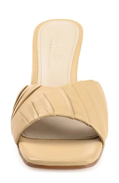 Journee Signature Juliette Womens Square Open Toe Stiletto Heel Pumps In Tan