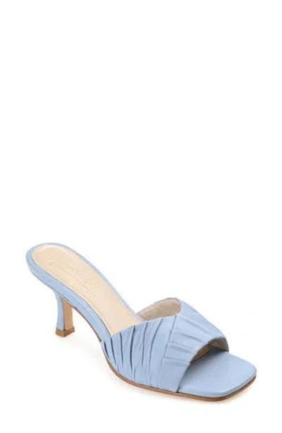 Journee Signature Women's Juliette Leather Open Toe Dress Sandals In Blue
