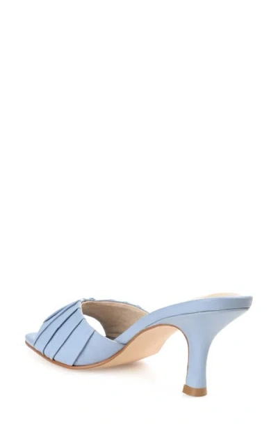 Journee Signature Women's Juliette Leather Open Toe Dress Sandals In Blue