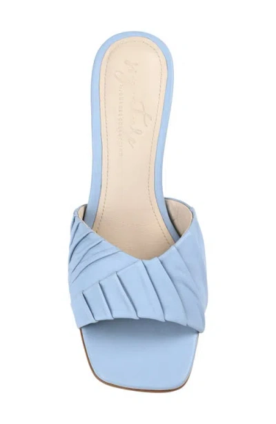 Journee Signature Women's Juliette Leather Open Toe Dress Sandals In Blue