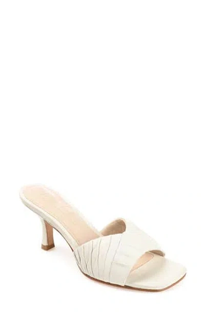 Journee Signature Women's Juliette Leather Open Toe Dress Sandals In Bone