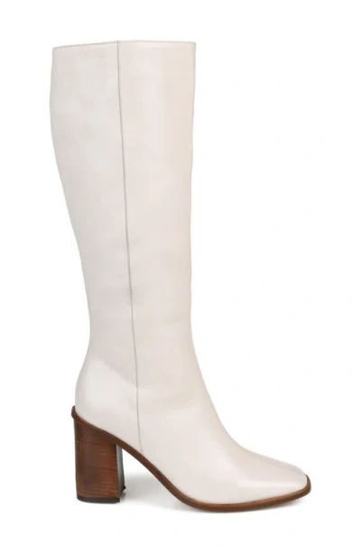 Journee Signature Tamori Leather Boot In Bone