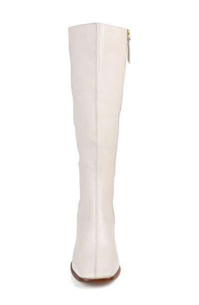 Journee Signature Tamori Leather Boot In Bone