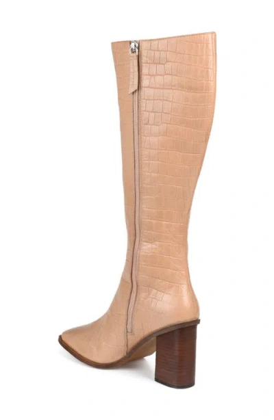Journee Signature Women's Tamori Stacked Heel Knee High Boots In Tan