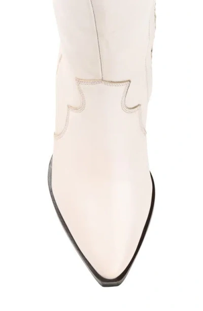 Journee Signature Womens Block Heel Manmade Knee-high Boots In Bone