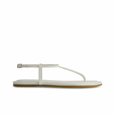 Bernardo Hercu Leather Ankle-strap Flat Sandals In White