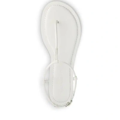 Bernardo Hercu Leather Ankle-strap Flat Sandals In White