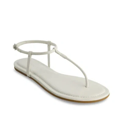 Bernardo Hercu Leather Ankle-strap Flat Sandals In White
