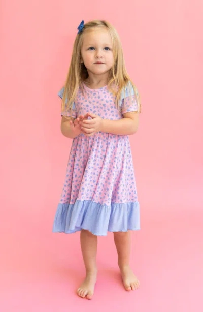 Laree + Co Lillian Ruffle Spin Dress In Leopard