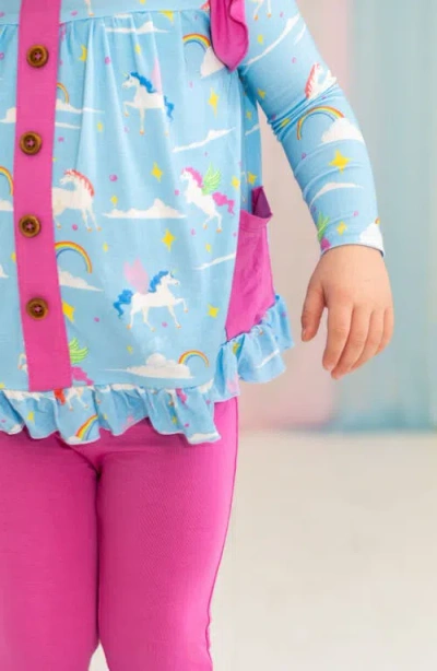 Laree + Co Sage Peplum & Legging Set In Blue