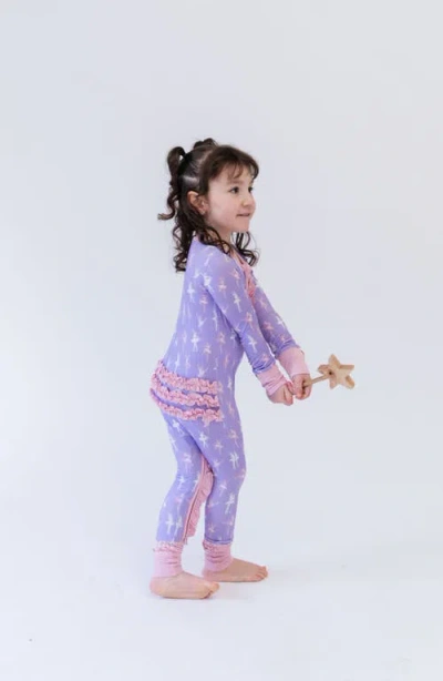 Laree + Co Lillian Ballerina Ruffle Convertible Footie In Ballerina