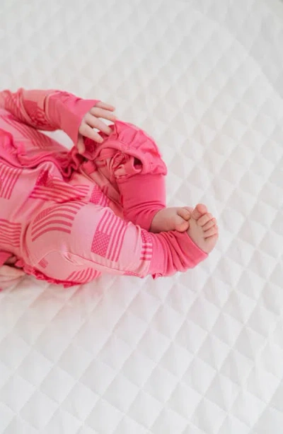 Laree + Co Kenzie Ruffle Convertible Footie In Pink