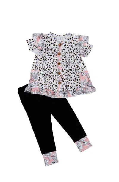 Laree + Co Allie Peplum & Legging Set In Black