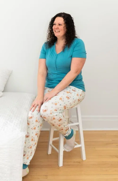 Laree + Co Lounge Top In Blue