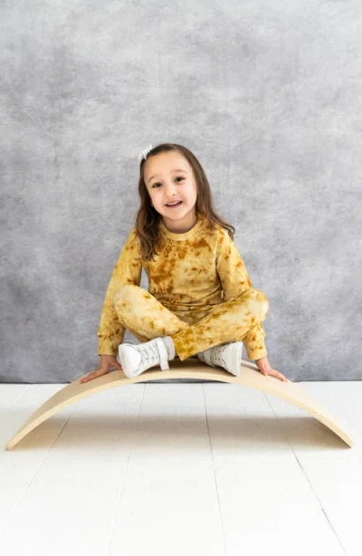 Laree + Co Tie-dye Jogger Set In Mustard