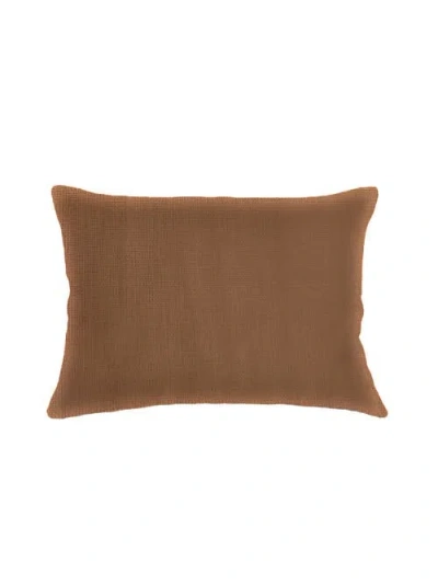 Anaya So Soft Linen Pillow With Down Insert In Caramel