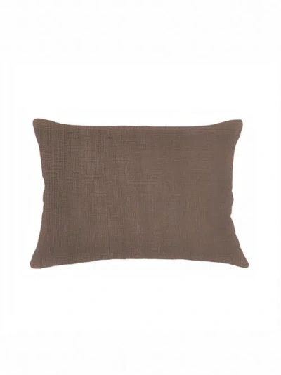 Anaya So Soft Linen Pillow With Down Insert In Mocha Brown