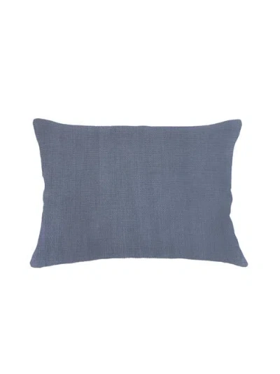 Anaya So Soft Linen Pillow With Down Insert In Chambray Blue