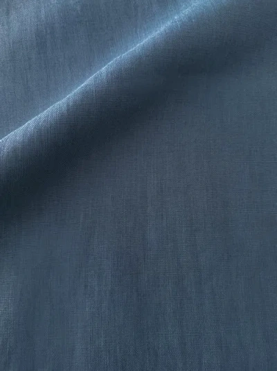 Anaya So Soft Linen Pillow With Down Insert In Marine Blue