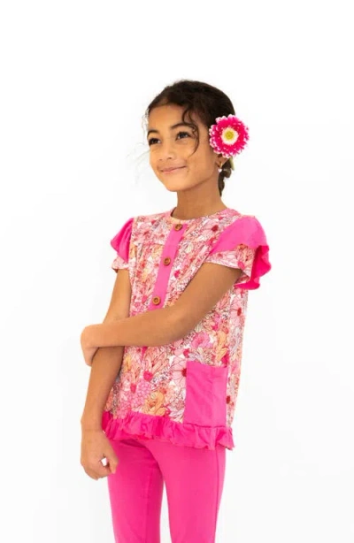 Laree + Co Journee Peplum & Legging Set In Pink