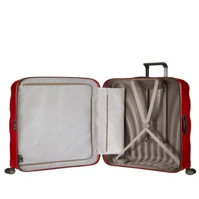 Samsonite C-lite Hardside  33-inch Extra Large Checked Spinner Luggage In Chili Red