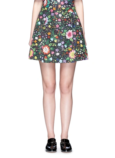 Shop Victoria Victoria Beckham Floral Print Faille Skirt