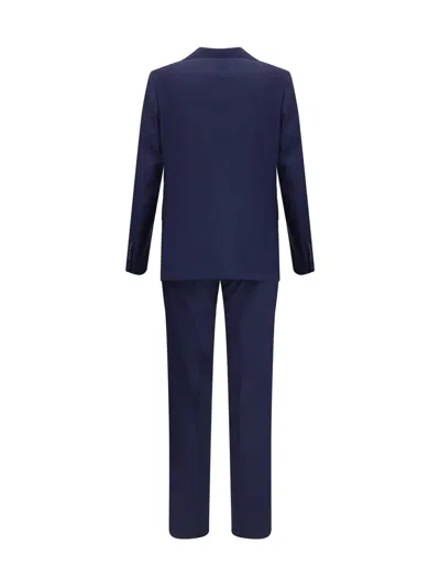 Gi Capri Virgin-wool Single-breasted Suit In Blue