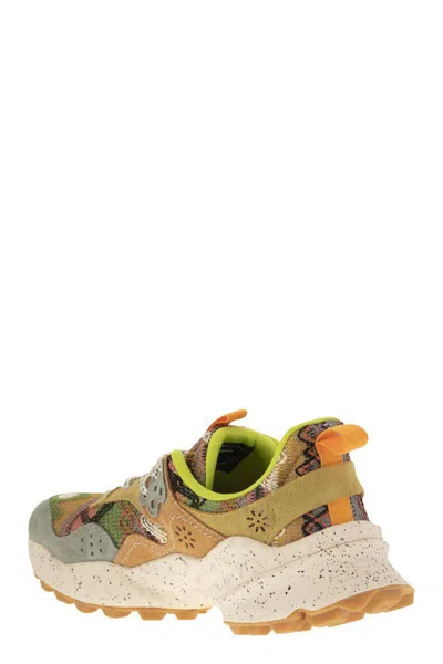 Flower Mountain Kotetsu Sneakers In Suede And Technical Fabric In Beige