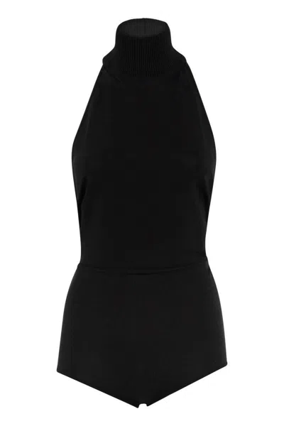 Max Mara High-neck Bodysuit In Black