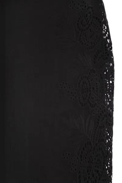 Max Mara Fify Ramie Skirt In Black