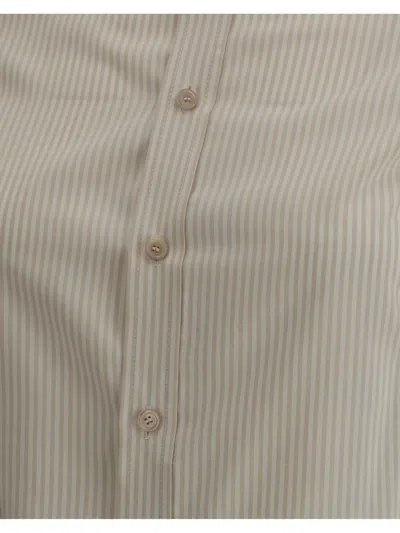 Burberry Women Silk Shirt In Beige