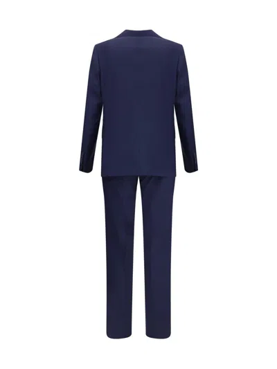 Gi Capri Virgin-wool Single-breasted Suit In Blue