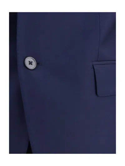 Gi Capri Virgin-wool Single-breasted Suit In Blue