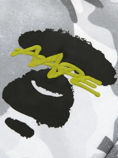 Aape By A Bathing Ape Camouflage-print Track Shorts In Grey