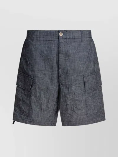 C.p. Company C.p.company Cargo Shorts In Chambray In Gray