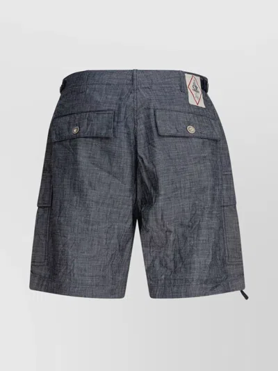 C.p. Company C.p.company Cargo Shorts In Chambray In Gray