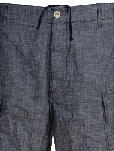 C.p. Company C.p.company Cargo Shorts In Chambray In Gray