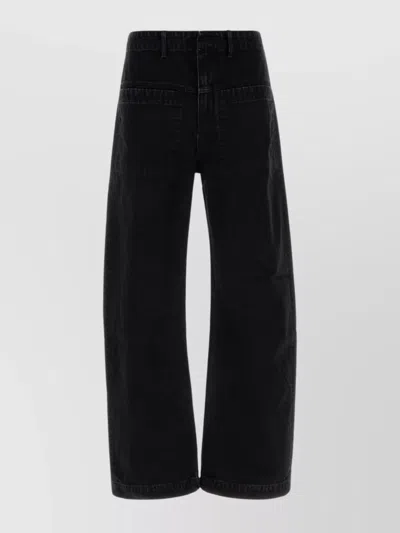 Entire Studios Wide Leg Denim Trousers With Belt Loops