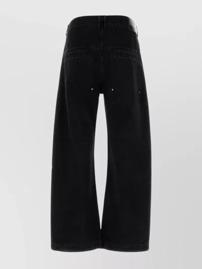 Entire Studios Wide Leg Denim Trousers With Belt Loops