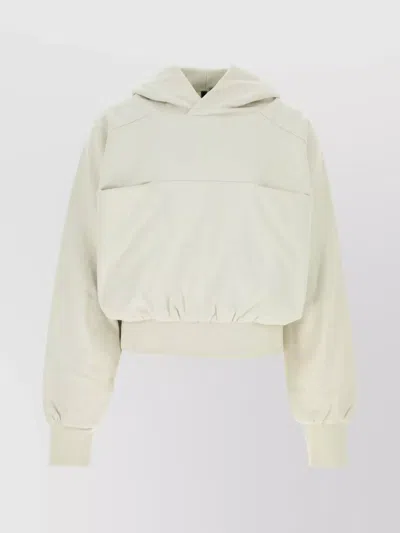 Entire Studios Cotton Sweatshirt With Front Pocket And Hood In White